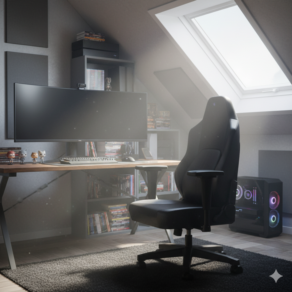 Chaise de Gaming Ergonomique avec Soutien Lombaire – OverChair M6 Black Edition