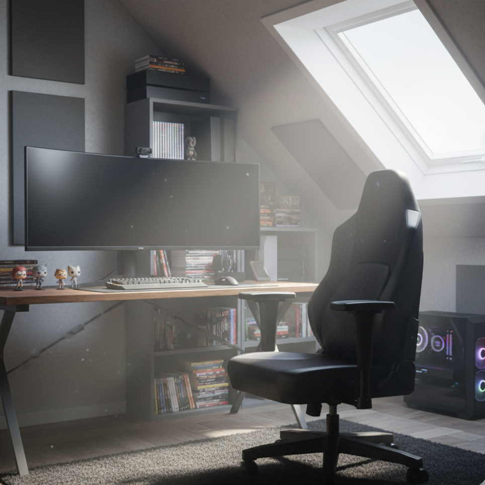 Chaise de Gaming Ergonomique avec Soutien Lombaire – OverChair M6 Black Edition