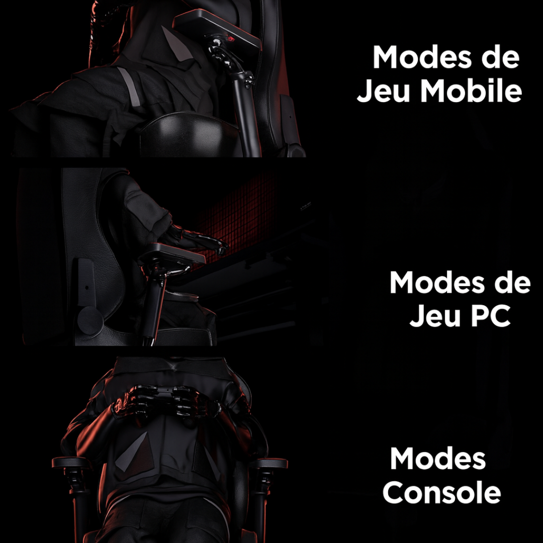 Chaise de Gaming Ergonomique avec Ventilation, Chauffage et Dossier Inclinable – OverChair M6 Black Silver