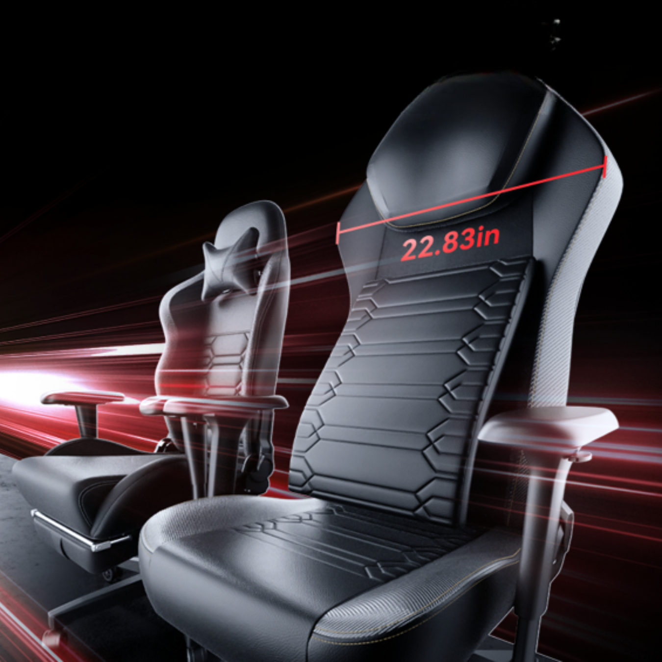 Chaise de Gaming Ergonomique avec Soutien Lombaire Automatique et Large Assise – OverChair M5 Black Pro