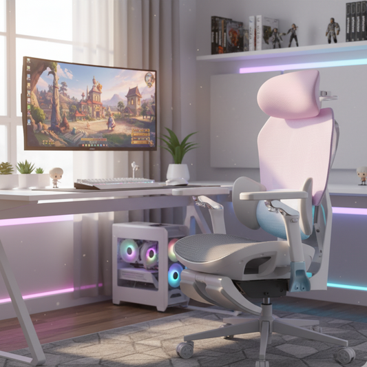Chaise de Bureau Ergonomique avec Soutien Lombaire Dynamique et Repose-Pieds – OverChair G7 Future