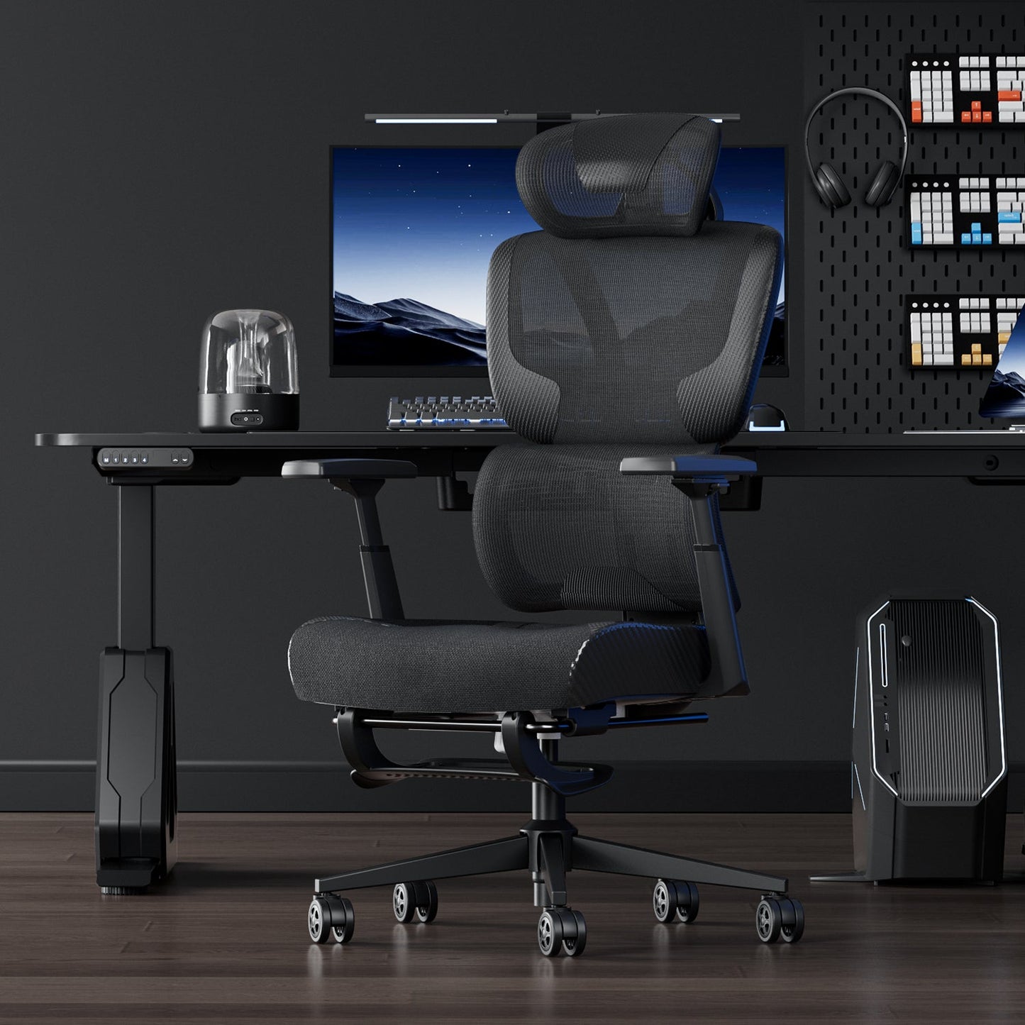 Chaise Ergonomique avec Soutien Lombaire Réglable et Dossier Inclinable – OverChair G4 Black