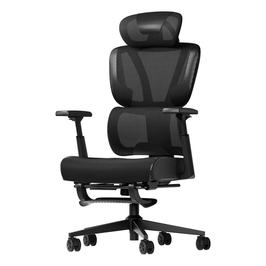 Chaise Ergonomique avec Soutien Lombaire Réglable et Dossier Inclinable – OverChair G4 Black
