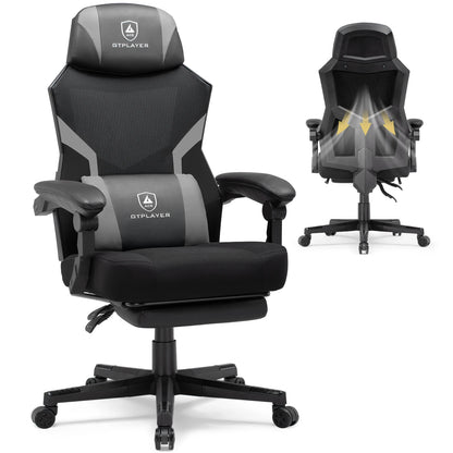 GTPLAYER Gaming chair Footrest Ergonomic Mesh Back Office chair Desk chair fabric Gaming armchair