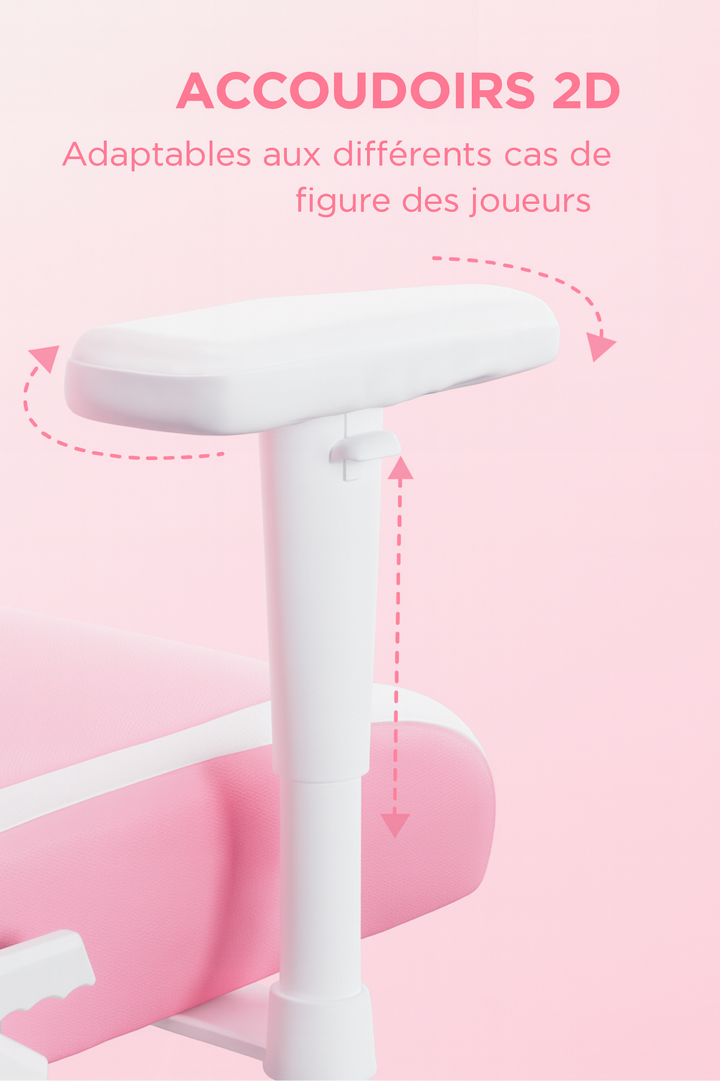 Chaise de Gaming Ergonomique Rose avec Oreilles de Lapin et Assise Large – OverChair Bunny Edition
