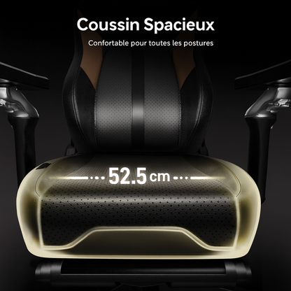 Chaise de Gaming Ergonomique avec Climatisation et Massage – OverChair M6 Black Gold