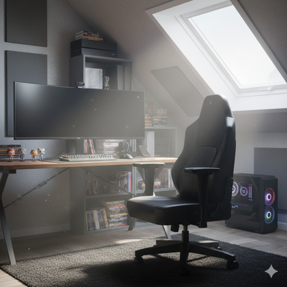 Chaise de Gaming Ergonomique avec Soutien Lombaire – OverChair M6 Black Edition