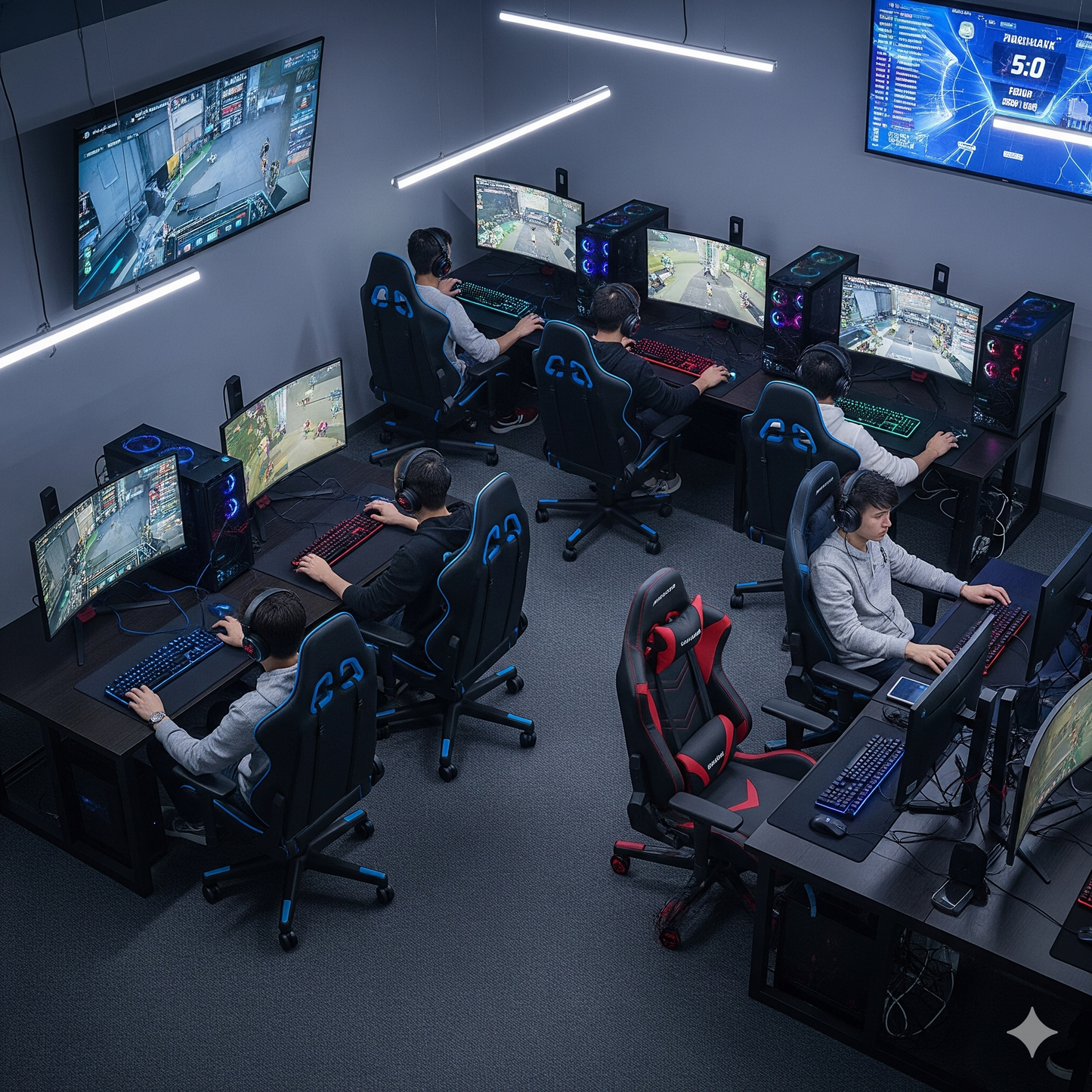 Chaise de Gaming Ergonomique avec Coussin Lombaire 3D et Repose-Pieds – OverChair Pro Esport