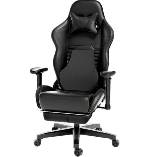 Chaise de Gaming Ergonomique avec Coussin Lombaire 3D et Repose-Pieds – OverChair Pro Esport
