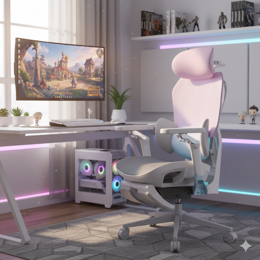 Chaise de Bureau Ergonomique avec Soutien Lombaire Dynamique et Repose-Pieds – OverChair G7 Future