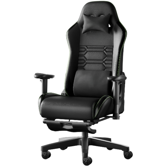 Chaise de Gaming Ergonomique avec Coussin Lombaire Mémoire et Repose-Pieds – OverChair Pro Elite